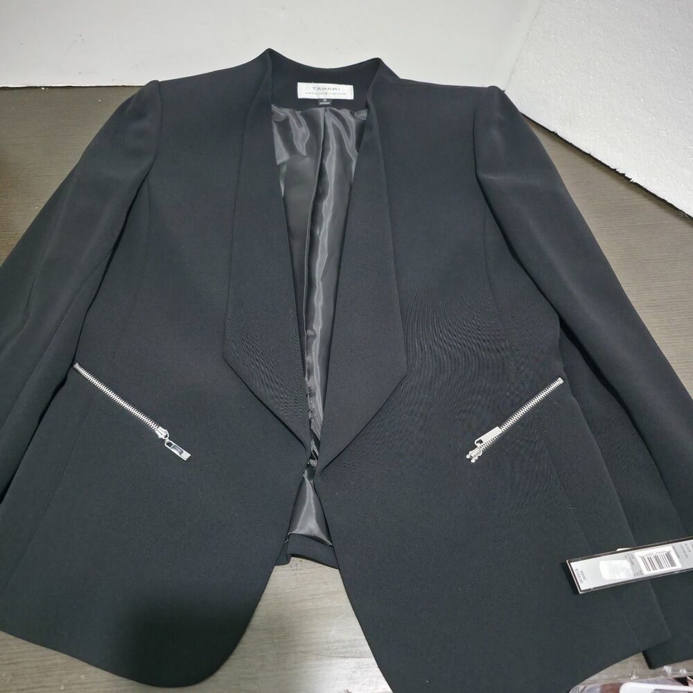 NWT Tahari ASL Black Blazer Lorenzo Style 10/EUR 40 MSRP $129 - Picture 15 of 16
